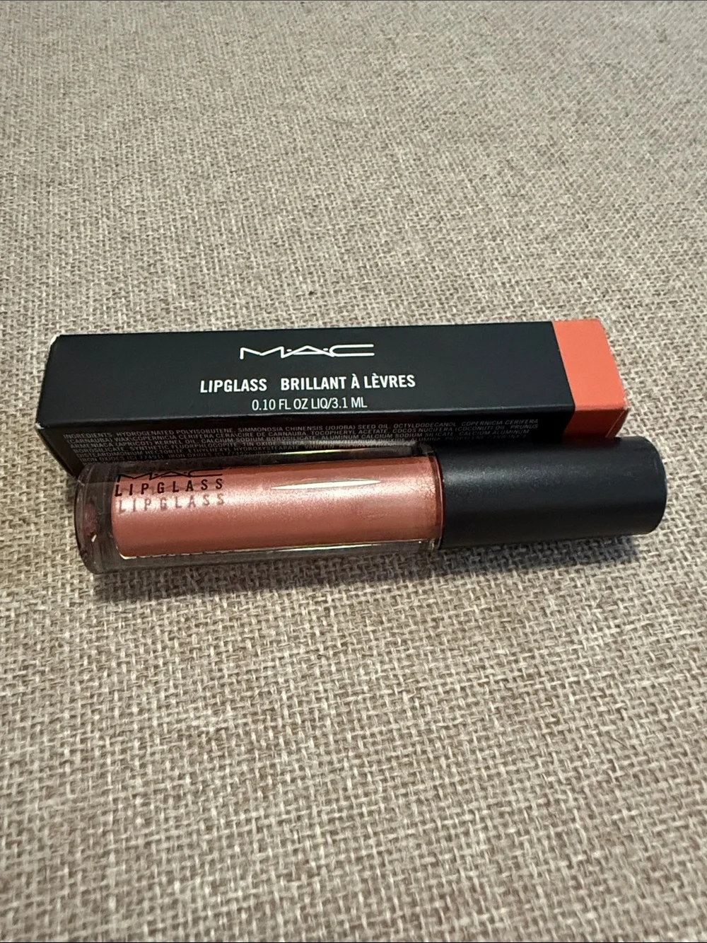 MAC Lipglass Lip Gloss in Shimmery Coral 313 PRRR - Brand New